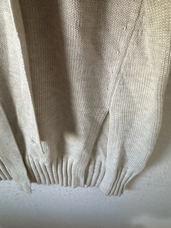 Splendid Cream Tie-Waist Long Sleeve Sweater Dress - Picture 6 of 7